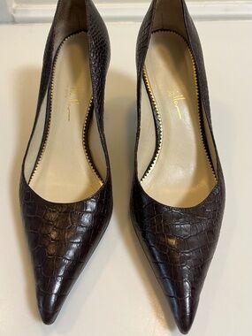 Nicole Miller croc embossed shoes size 7B